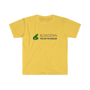 Cape Breton Island  "Slow Down This Ain't The Mainland"  Green Map Graphic Tee