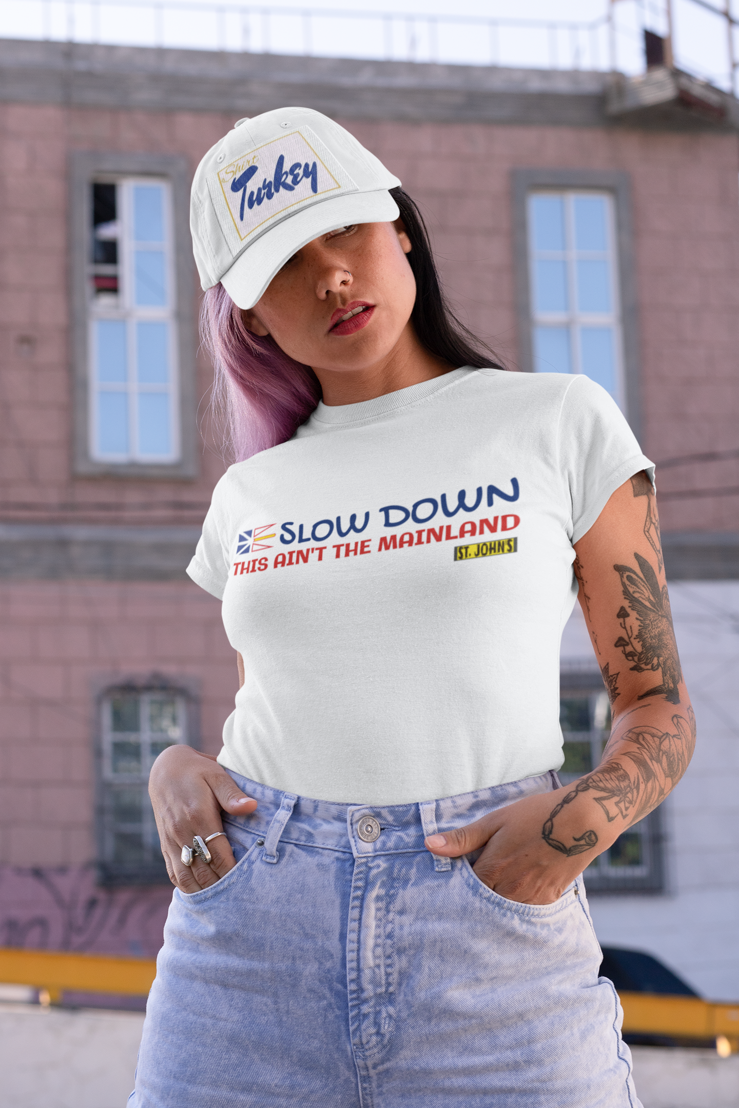 Newfoundland  "Slow Down This Ain't The Mainland" Saint John's NFLD Graphic Tee.